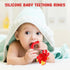 JDSTY 0-6 Valentine Teething Toys, Silicone Baby teethers Months Easy for Little Hands to Hold, Cupid and Heart Rabbit