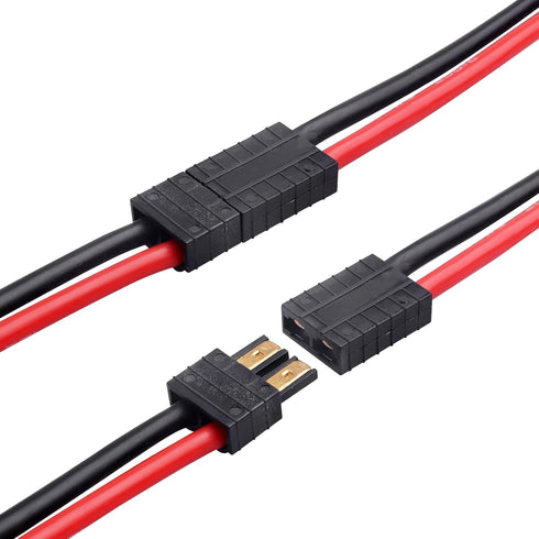 Hobbypark RC Battery Adapter Connector - Male & Female with 12AWG Silicone Cable Wire Extension Lead