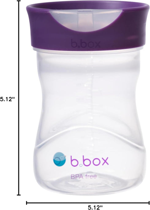b.box Toddler Training Cup, Free Flow Opening, BPA Free, Dishwasher Safe, Ages 12+ Months (Grape)
