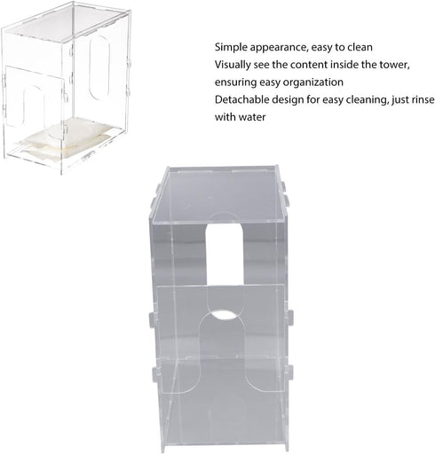 Compact Breast Milk Storage Tower - Transparent Container for Easy Organization