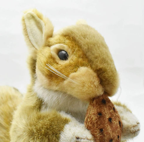 Hansa Brown Squirrel with Nut Plush - 9"