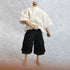 1/12 Scale Male Clothes, Men's T-Shirt and Pants for 6 Inch Action Figure Body Doll (A)