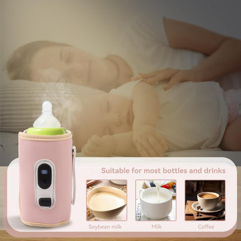 Jwthee Bottle Warmer, Fast Baby Milk Warmer Portable Milk Bottle Warmer Multifunctional Baby Bottle Warmers USB