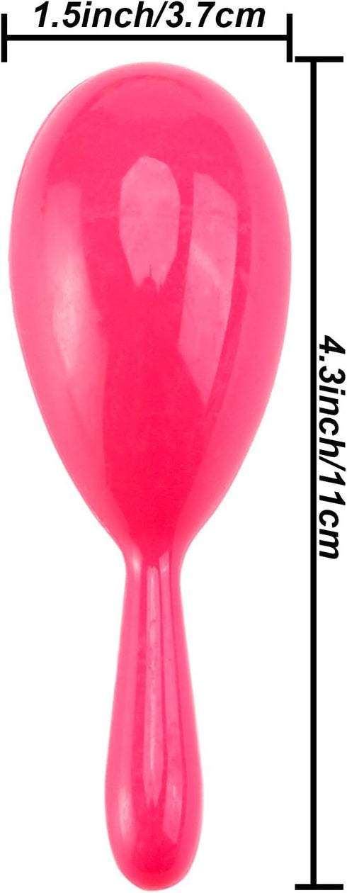 Resinta 30 Pieces Neon Maracas Shakers - Mini Noisemaker Bulk Colorful Noise Maker for Mexican Fiesta Party Favors