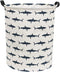 Kids Laundry Hamper, Canvas Shark Hamper Collapsible Storage Baskets for Boys Room Decor (Shark)