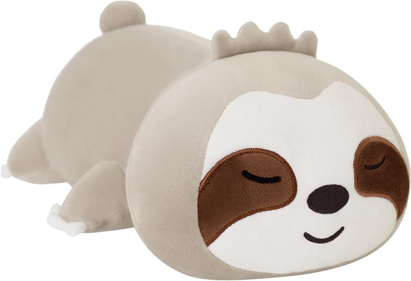 SQEQE Weighted Sloth Plush, 13.8 Inch Brown Stuffed Animal for Anxiety, Cute Sloth Pillow Toy Gift for Kids Adults, 1.6