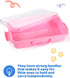 sikmcle 2 Pcs Sand Tray Sensory Bin with Lid and Handle, Portable Sensory Sandbox Container for Kids, Plastic Activity