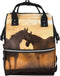 DWVTSLH Horses in Love Diaper Bag Backpack Multifunction Nappy Bags Waterproof Mummy Backpack