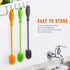 Silicone Bottle Cleaner with Long Handle, 12.5" Water Bottle Cleaning Brush for Baby Bottles, Hydro Flask, Sports