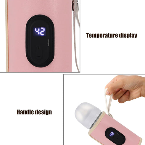 Meyrwoy 18W Style2 Baby Bottle Warmer Bag, Portable Bottle Warmer Quick Heating Baby Bottle Warmer Temperature