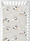 CaTaKu Pandas Rainbows Clouds Mini Crib Sheets for Girls Boys Baby Mattress Sheets
