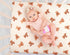 FIGEPO Set Fitted Baby Neutral Crib Sheets Bear and Buffalo Check Plaid Breathable Unisex Baby Standard Crib Sheet