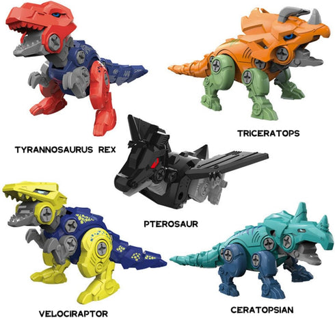 5 1 Set 3 4 5 6 7 8 Dinosaur Transform Robot in Take Apart Toys for boy Kid Age Years Old Construction Building DIY