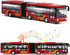 City Bus Toy for Kids, Metro Articulated Electric Bus with Sounds and Lights, Die Cast Alloy Pull Back Vehicles Gift