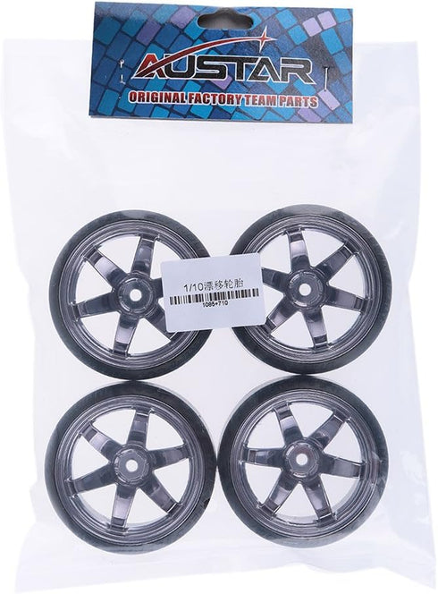 GoolRC 4PCS/Set Hard Tyre Replacement Drift Car Tires for Traxxas HSP Tamiya HPI Kyosho (Titanium)