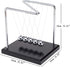 Z-Shape Newton's Cradle Balance Ball, Classic Wood Base, Metal Pendulum Balls Physics Science Ornament
