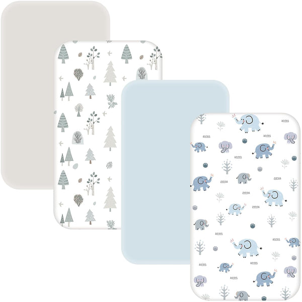 4 Pack Baby Bassinet Sheets - 35"x20" Bedside Bassinet Sheets for Newton,