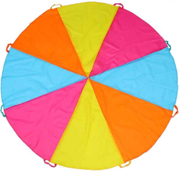 6ft Rainbow Play Parachute with Handles Toy