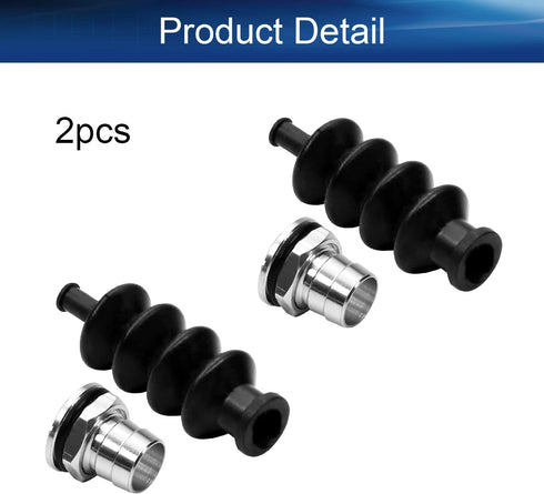Heyiarbeit 42mm RC Boat Waterproof Push Rod Rubber Seal Bellow with Aluminum Mount, 2pcs