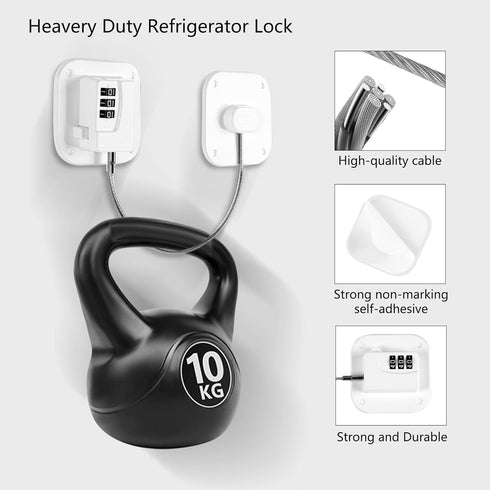 Cabinet Locks with Combination, Drawer Locks, Child Proof Refrigerator Lock, Child Safety Locks for Cabinets, White 4pcs