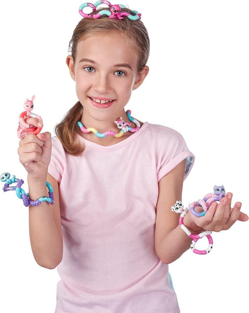 2-Pack Tangle Jr. Pets Kitty and Bunny - Tangle Fidget Pets Fidget Toys - Fidget Toy Gift - Fidgets for School - Cute