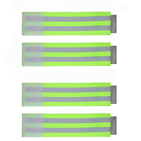 Reflective Bands for Baby Stroller Accessories, High Visibility Elastic Safety Reflector Straps (4 Pieces)