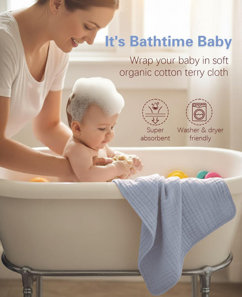 TRYISDICDVC 3-Pack 100% Hooded Baby Towels for Newborn Cotton Soft Babies Blanket Toddler and Kids Bath Towel Baby