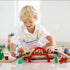 umu Construction Toy Cars 7 PCS Wooden Mini Vehicles for Toddlers, Compatible with Thomas Train Toys, Ages 3-5