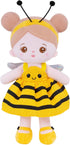 OUOZZZ Soft Baby Doll for Girls - My First Birthday Gift - Plush Rag Doll in Yellow Bee Dress for Toddlers Kids Infants