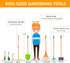 Set 3 4 5 6 7 8 (8PCS) Toddler Gardening Tools, Kids Rake and Shovel for Digging Dirt, Children Broom for Outdoor Yard