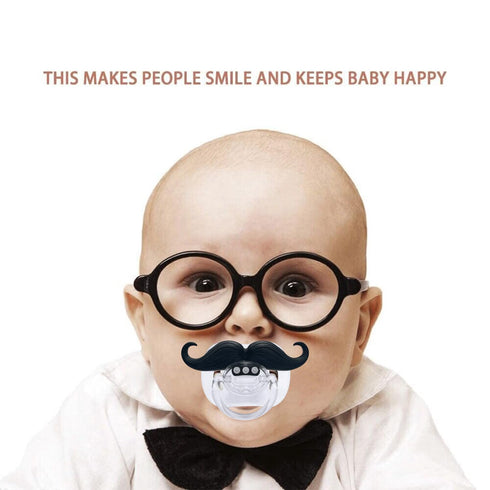0-18 Funny Baby Pacifiers,Mustache Pacifiers Months for Babies,Mustache Binky,Gift for Newborns,Infants,Toddlers,Baby