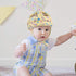 Baby Safety Helmet with 2 Pairs Crawling Knee Pads, Adjustable Soft Protective Cap Hat for Toddler (Yellow)