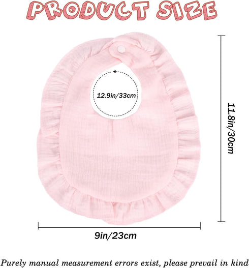 Muslin Cotton Baby Bibs for Teething - Unisex Drool Protection