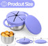 2 Pack 9 OZ BUSOHA Stainless Steel Toddler Snack Cups - Spill-Proof Baby Snack Containers with Lid Travel Snack