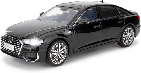 BDTCTK Compatible 1:18 Audi A6L Model Car, Diecast Collectible Pull Back Toy Car with Sound and Light