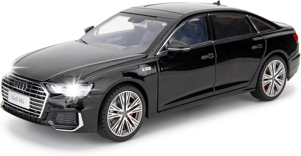 BDTCTK Compatible 1:18 Audi A6L Model Car, Diecast Collectible Pull Back Toy Car with Sound and Light
