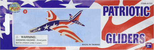 12 Lot Of Assorted Patriotic Theme Holographic Plane Glider Toys