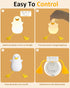 Attivolife Duck Night Light for Kids, Cute Silicone Lamp with Touch Control, Dimmable, USB Rechargeable LED Decor