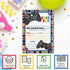 Game On! Video Gamer Birthday Party Fill In Invitations, 20 Fill In Cards with Envelopes by AmandaCreation