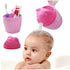 Jorzer Bath Rinser Cup for Babies, Cartoon Bear Baby Bath Rinse Cup with Handle, Multi-Use Rinsing Water Scoop