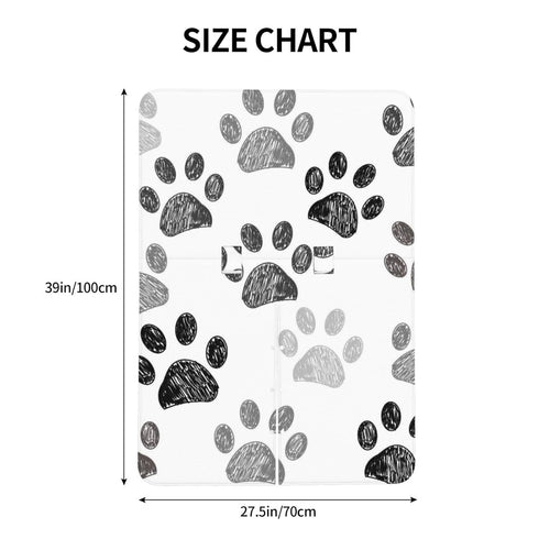 Zhbvncp Dog Paw Print Black White Baby Car Seat Cover & Breastfeeding Nursing Cover - Breathable Stretch Fabric