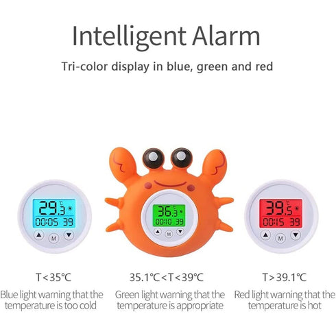 QCdeSoulBLV Digital Baby Bath Thermometer Baby Safety Room Thermometer with LED Display Temperature Warning Infant Bath