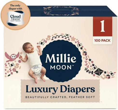 Generic 1, 100 Count Millie Moon Luxury Diapers, Size