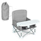 MFSLOVE Portable Baby Booster Seat with Removable Tray, Gray, Foldable Travel High Chair