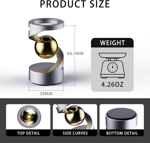 berotok CommunicateSilver-Gold Fidget Toys, Kinetic Desk Toys for Adults, Cool Metal Gravity Resistance Desk Toys