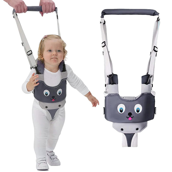 IULONEE Baby Walker - Handheld Toddler Walking Harness Helper for Adjustable Standing Up Learning (Grey)