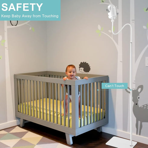 iTODOS Baby Monitor Floor Stand Holder for Infant Optics DXR-8 Pro, Nanit Pro, Motorola, VAVA, Safety Design
