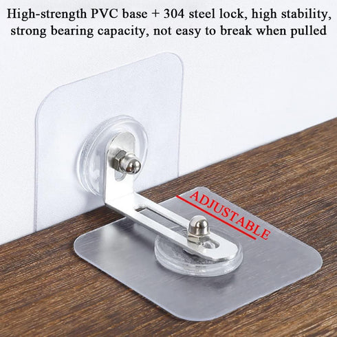 Kit,10 No-Drill Anti-Tip Furniture Anchors, Heavy Duty Adhesive Straps for Dresser, Bookshelf & TV Stand, Baby Proof