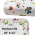 Jola's House 2 Pack Farm Animals Crib Sheets Neutral Newborn Nursery Farmhouse Standard Crib Fitted Sheet for Unisex
