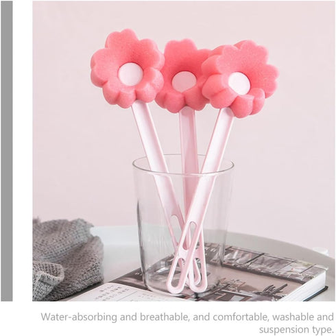 FRCOLOR Long Handle Flower-Shaped Bottle Cleaning Brush for Home Use